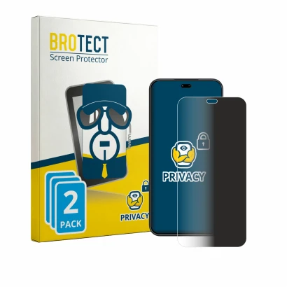 Parte frontale di una confezione del prodotto con il logo del marchio BROTECT. Accanto è raffigurato il dispositivo Honor 400