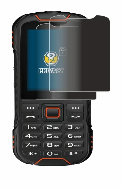 Immagine del dispositivo Gigaset GLX8 con un'ampia varietà di protezioni per lo schermo.