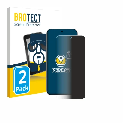 Parte frontale di una confezione del prodotto con il logo del marchio BROTECT. Accanto è raffigurato il dispositivo Xiaomi Poc