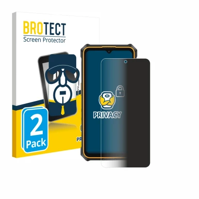 Parte frontale di una confezione del prodotto con il logo del marchio BROTECT. Accanto è raffigurato il dispositivo Ulefone Ru
