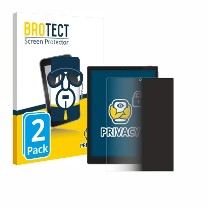 Parte frontale di una confezione del prodotto con il logo del marchio BROTECT. Accanto è raffigurato il dispositivo Hannspree 