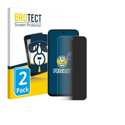 Parte frontale di una confezione del prodotto con il logo del marchio BROTECT. Accanto è raffigurato il dispositivo Oppo A6c c