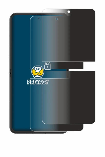 Immagine del dispositivo Nubia Flip 2 con un'ampia varietà di protezioni per lo schermo.