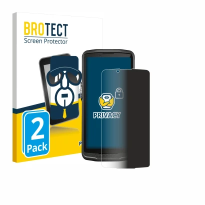 Parte frontale di una confezione del prodotto con il logo del marchio BROTECT. Accanto è raffigurato il dispositivo Crosscall