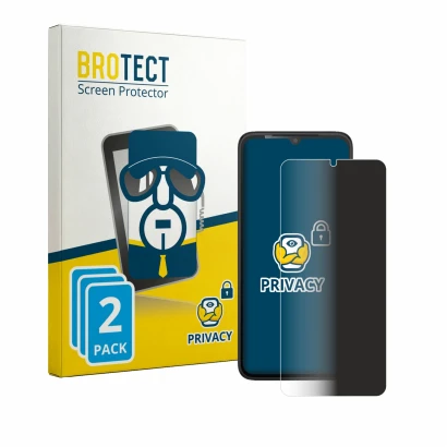 Parte frontale di una confezione del prodotto con il logo del marchio BROTECT. Accanto è raffigurato il dispositivo TCL K70 SE