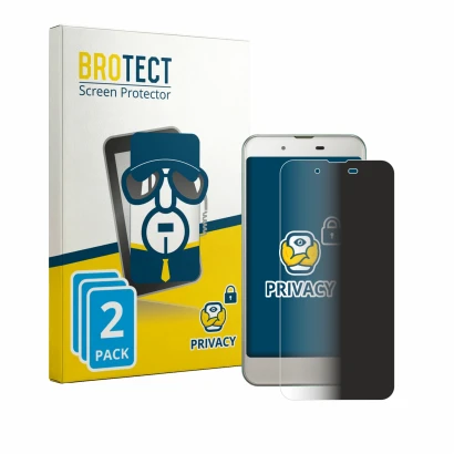 Parte frontale di una confezione del prodotto con il logo del marchio BROTECT. Accanto è raffigurato il dispositivo Sharp Aquo