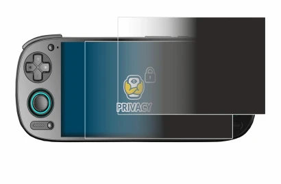 Immagine del dispositivo Retroid Pocket 5 con un'ampia varietà di protezioni per lo schermo.