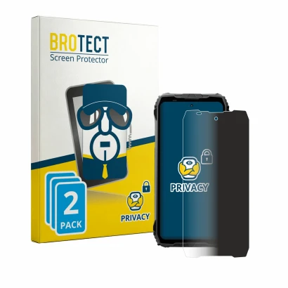 Parte frontale di una confezione del prodotto con il logo del marchio BROTECT. Accanto è raffigurato il dispositivo Blackview