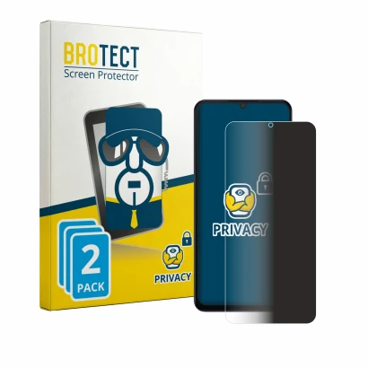 Parte frontale di una confezione del prodotto con il logo del marchio BROTECT. Accanto è raffigurato il dispositivo Itel Zeno