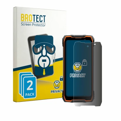 Parte frontale di una confezione del prodotto con il logo del marchio BROTECT. Accanto è raffigurato il dispositivo Blackview