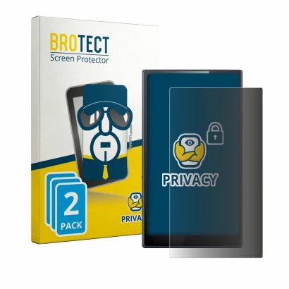 Parte frontale di una confezione del prodotto con il logo del marchio BROTECT. Accanto è raffigurato il dispositivo FiiO M21 c