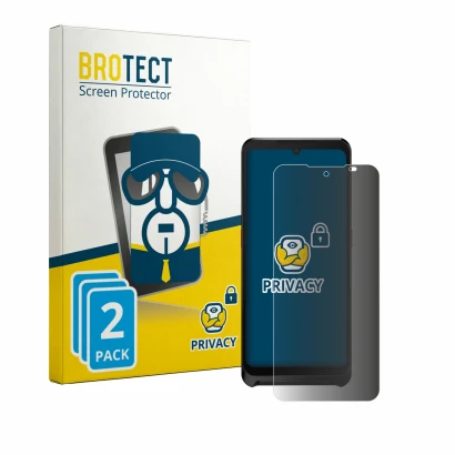 Parte frontale di una confezione del prodotto con il logo del marchio BROTECT. Accanto è raffigurato il dispositivo Sunmi P3 A