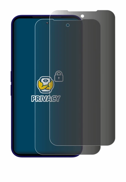 Immagine del dispositivo Fairphone 6 Plus con un'ampia varietà di protezioni per lo schermo.