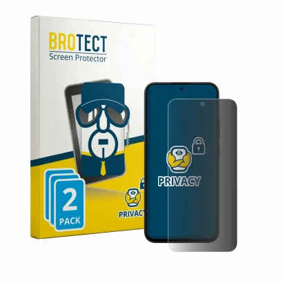 Parte frontale di una confezione del prodotto con il logo del marchio BROTECT. Accanto è raffigurato il dispositivo Xiaomi Red