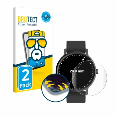 Parte frontale di una confezione del prodotto con il logo del marchio BROTECT. Accanto è raffigurato il dispositivo Orologi (C