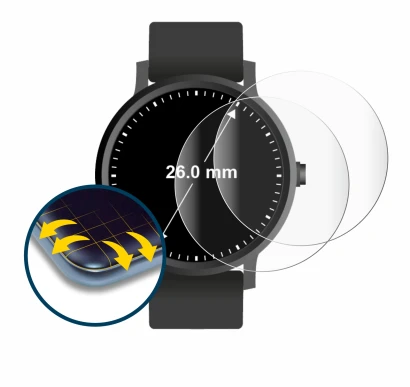 Immagine del dispositivo Orologi (Circolare, ø: 26 mm) con un'ampia varietà di protezioni per lo schermo.