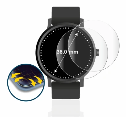 Immagine del dispositivo Orologi (Circolare, ø: 38 mm) con un'ampia varietà di protezioni per lo schermo.