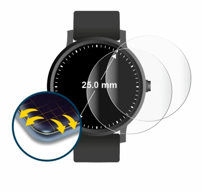 Immagine del dispositivo Orologi (Circolare, ø: 25 mm) con un'ampia varietà di protezioni per lo schermo.