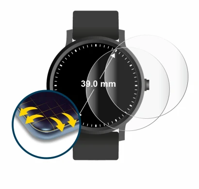 Immagine del dispositivo Orologi (Circolare, ø: 39 mm) con un'ampia varietà di protezioni per lo schermo.