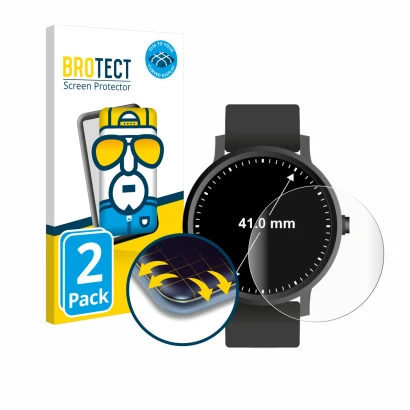 Parte frontale di una confezione del prodotto con il logo del marchio BROTECT. Accanto è raffigurato il dispositivo Orologi (C