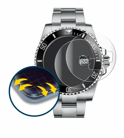 Immagine del dispositivo Rolex Submariner (Date) con un'ampia varietà di protezioni per lo schermo.