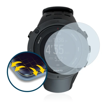 Immagine del dispositivo Suunto Ambit3 Peak Black con un'ampia varietà di protezioni per lo schermo.