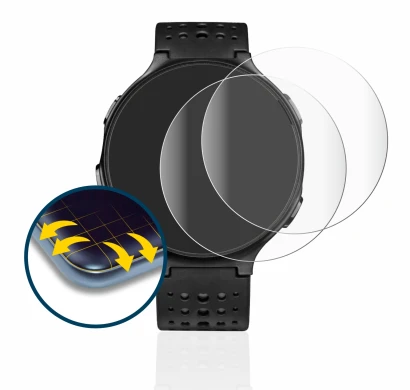 Immagine del dispositivo Garmin Forerunner 235 con un'ampia varietà di protezioni per lo schermo.