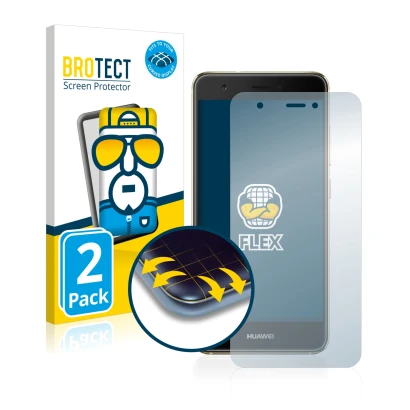 Parte frontale di una confezione del prodotto con il logo del marchio BROTECT. Accanto è raffigurato il dispositivo Huawei Nov