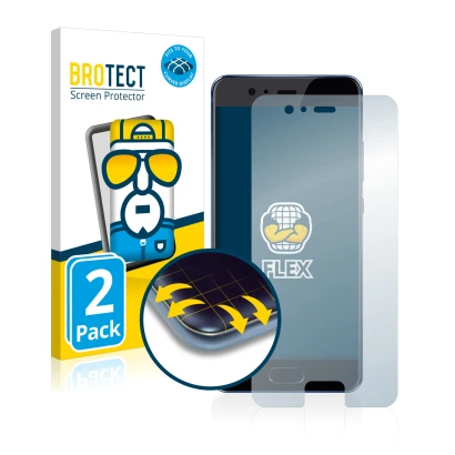 Parte frontale di una confezione del prodotto con il logo del marchio BROTECT. Accanto è raffigurato il dispositivo Huawei P10