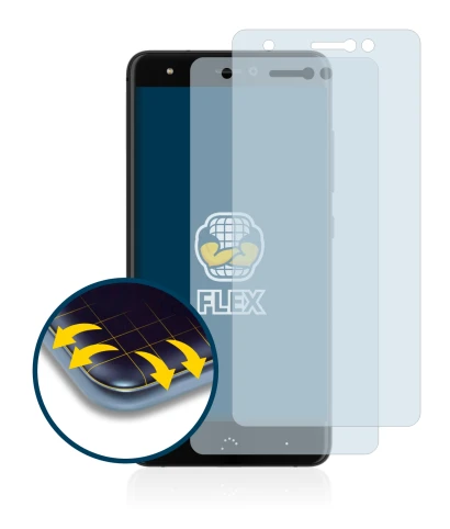 Immagine del dispositivo BQ Aquaris X con un'ampia varietà di protezioni per lo schermo.