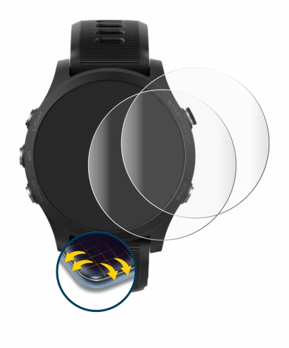 Immagine del dispositivo Garmin Forerunner 935 con un'ampia varietà di protezioni per lo schermo.