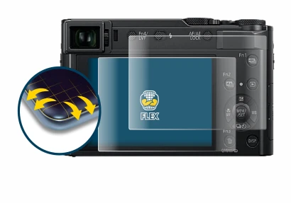 Immagine del dispositivo Panasonic Lumix DC-TZ202 con un'ampia varietà di protezioni per lo schermo.