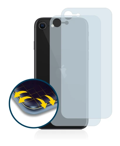 Immagine del dispositivo Apple iPhone SE 2 2020 (Posteriore) con un'ampia varietà di protezioni per lo schermo.