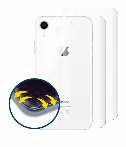 Immagine del dispositivo Apple iPhone XR (Posteriore) con un'ampia varietà di protezioni per lo schermo.