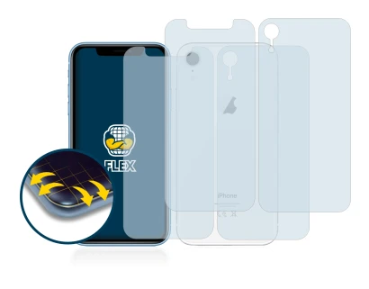 Immagine del dispositivo Apple iPhone XR (Fronte+Retro) con un'ampia varietà di protezioni per lo schermo.