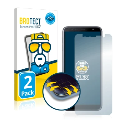 Parte frontale di una confezione del prodotto con il logo del marchio BROTECT. Accanto è raffigurato il dispositivo Samsung Ga