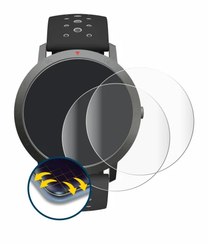 Immagine del dispositivo Withings Steel HR Sport (40 mm) con un'ampia varietà di protezioni per lo schermo.