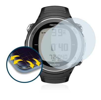 Immagine del dispositivo Suunto D4F con un'ampia varietà di protezioni per lo schermo.
