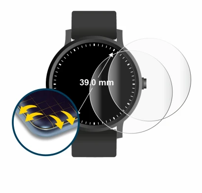 Immagine del dispositivo Circolare Displays (ø: 39 mm) con un'ampia varietà di protezioni per lo schermo.