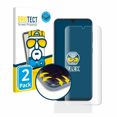 Parte frontale di una confezione del prodotto con il logo del marchio BROTECT. Accanto è raffigurato il dispositivo Samsung Ga