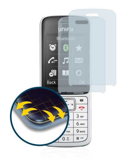 Immagine del dispositivo Unify OpenScape DECT Phone SL5 con un'ampia varietà di protezioni per lo schermo.
