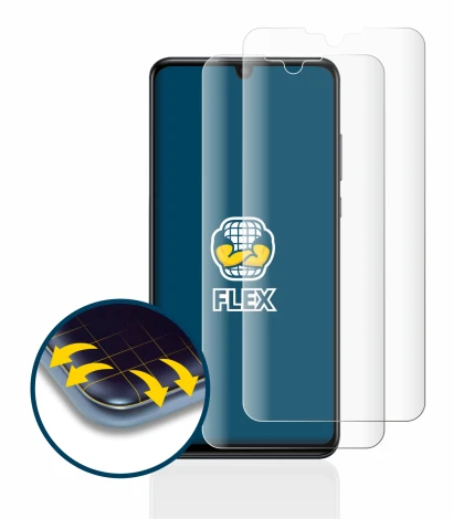 Immagine del dispositivo Huawei P30 lite con un'ampia varietà di protezioni per lo schermo.