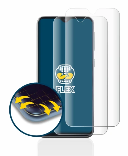 Immagine del dispositivo Samsung Galaxy A20e con un'ampia varietà di protezioni per lo schermo.