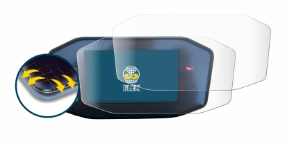 Immagine del dispositivo KTM 790 Duke con un'ampia varietà di protezioni per lo schermo.