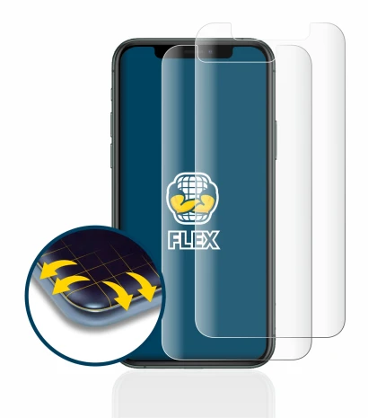 Immagine del dispositivo Apple iPhone 11 Pro con un'ampia varietà di protezioni per lo schermo.