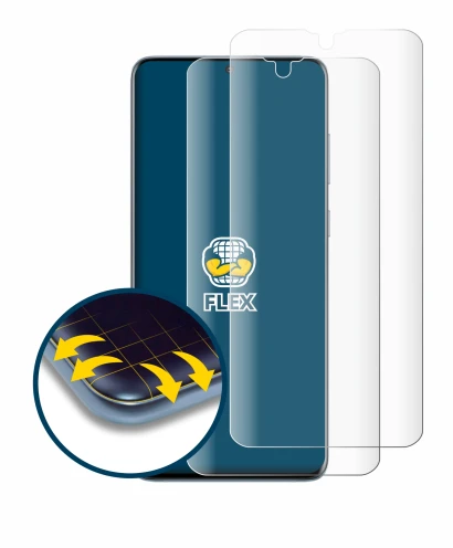 Immagine del dispositivo Samsung Galaxy S20 Plus con un'ampia varietà di protezioni per lo schermo.