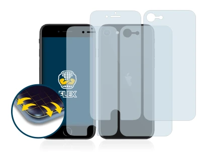 Immagine del dispositivo Apple iPhone SE 2 2020 (Fronte+Retro) con un'ampia varietà di protezioni per lo schermo.