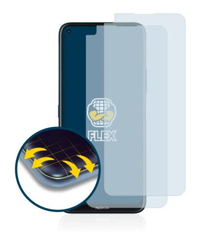Immagine del dispositivo Nokia 8.3 5G con un'ampia varietà di protezioni per lo schermo.