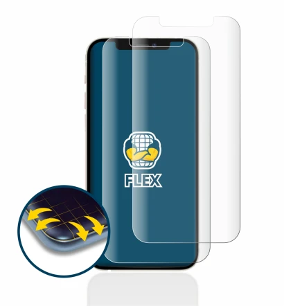 Immagine del dispositivo Apple iPhone 12 con un'ampia varietà di protezioni per lo schermo.