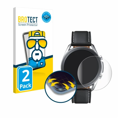 Parte frontale di una confezione del prodotto con il logo del marchio BROTECT. Accanto è raffigurato il dispositivo Samsung Ga